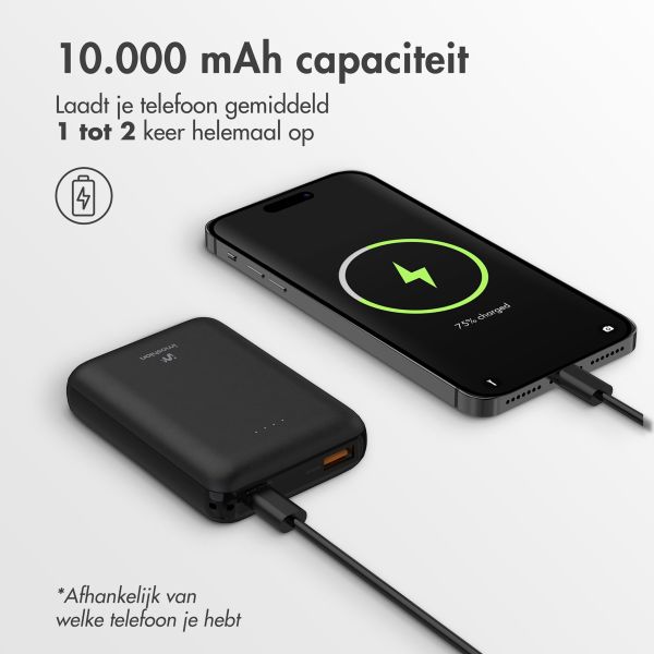 imoshion Compact Powerbank 10.000 mAh - Zwart