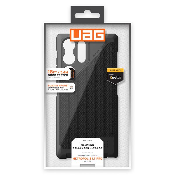 UAG Metropolis LT Backcover Samsung Galaxy S23 Ultra - Kevlar Black