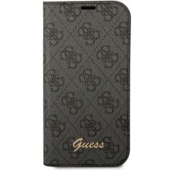 Guess 4G Logo Bookcase Apple iPhone 14 Pro - Zwart