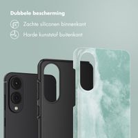 Selencia Vivid Backcover Samsung Galaxy S25 Edge - Marble Grayed Jade