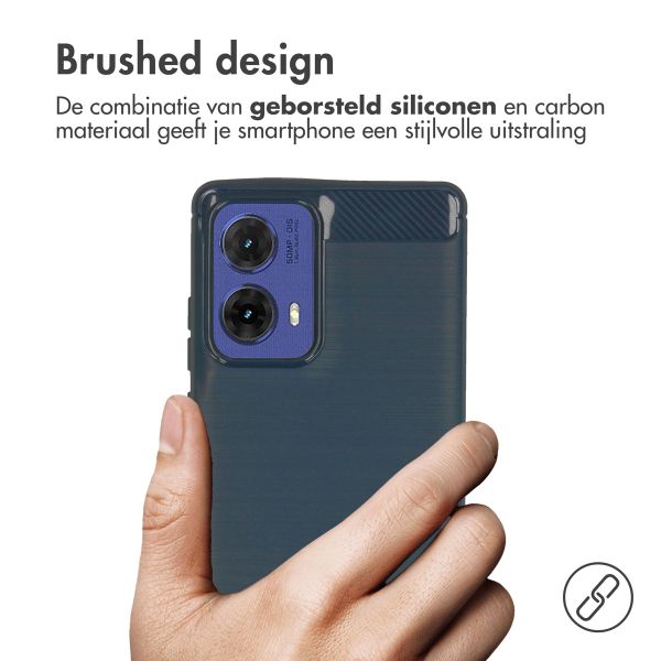 imoshion Brushed Backcover voor de Motorola Moto G85 - Donkerblauw