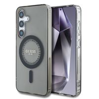 Guess MagSafe IML Rhinestones Case Samsung Galaxy S25 - Zwart