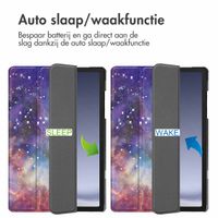 imoshion Design Trifold Bookcase Samsung Galaxy Tab A11 Plus / A9 Plus - Space