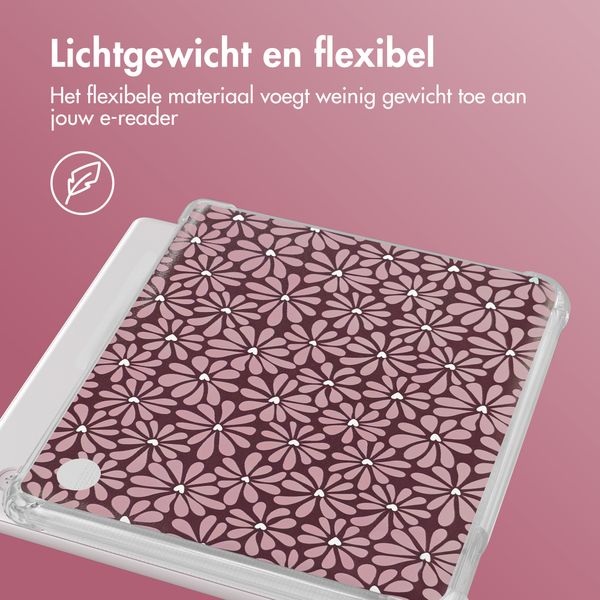 imoshion Design Clear Backcover Kobo Libra Colour - Bloom Love Blush