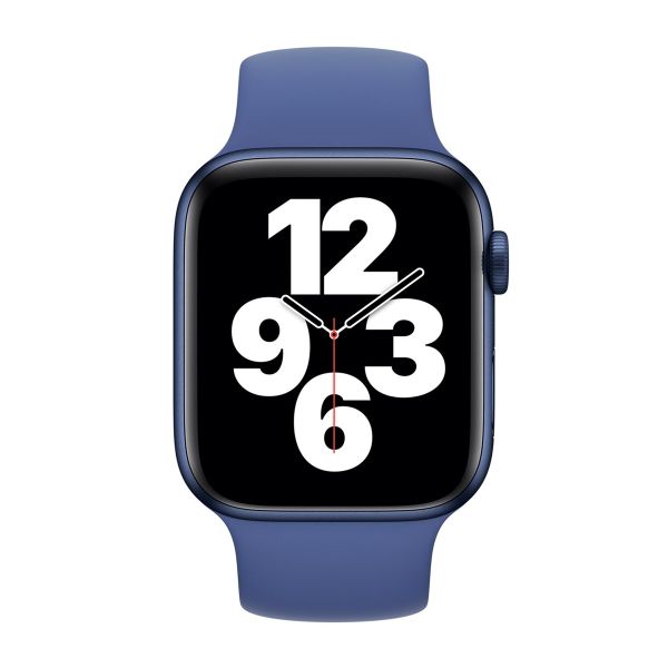 Apple Siliconen solobandje Apple Watch | 38/40/41/42 mm - Maat 8 - Toma Blue