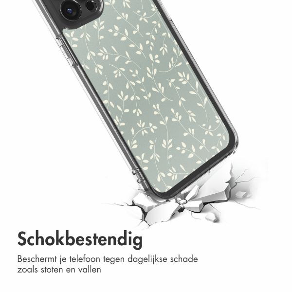 imoshion Design hoesje Apple iPhone 12 (Pro) - Smoke Green Flowers