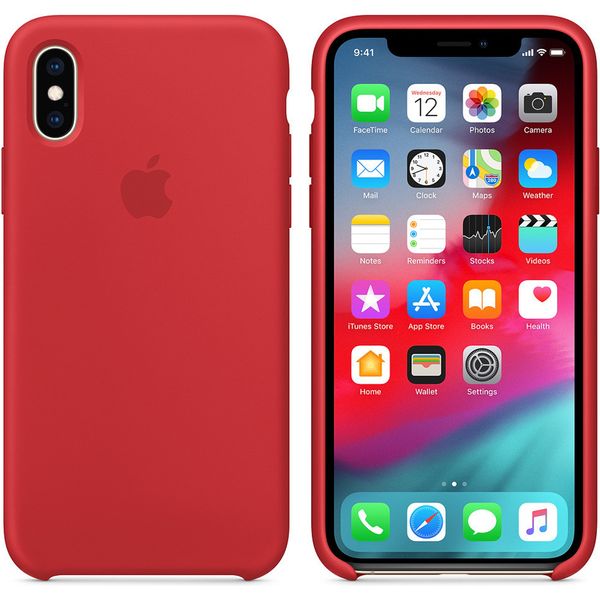 Apple Silicone Backcover Apple iPhone Xs / X - Red