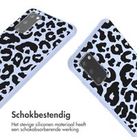 imoshion Siliconen design hoesje met koord Samsung Galaxy S20 - Animal Lila