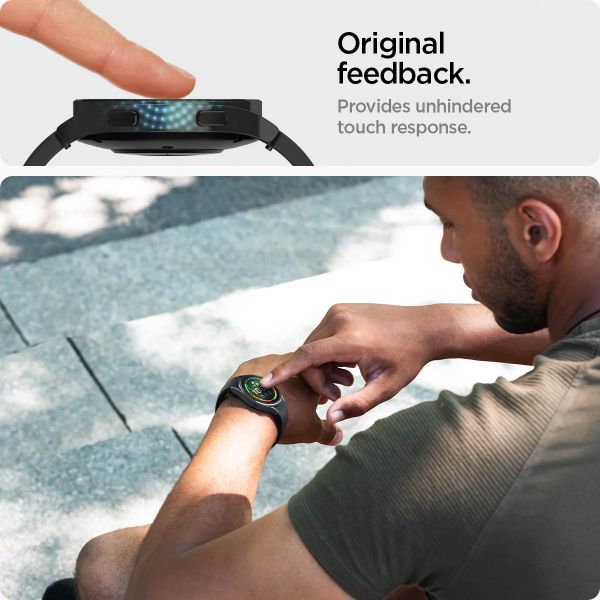 Spigen EZ FIT Glas.tR Screenprotector met applicator Samsung Galaxy Watch 4 / 5 - 44 mm - Transparant