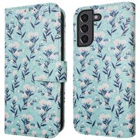 imoshion Design Bookcase Samsung Galaxy S21 - Blue Flowers