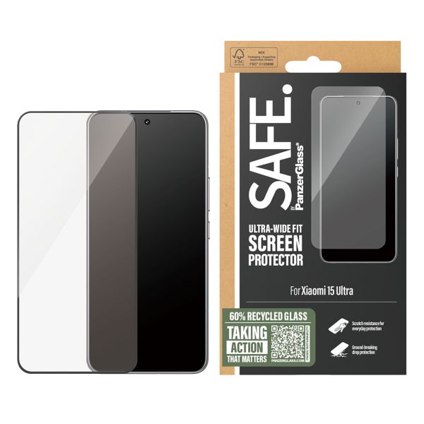 SAFE by PanzerGlass Ultra-Wide Fit Screenprotector incl. applicator Xiaomi 15 Ultra