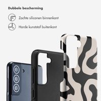 Selencia Vivid Backcover Samsung Galaxy S21 FE - Art Wave Black