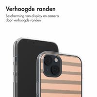 imoshion Design hoesje iPhone 14 - Striped peach reverse