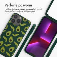 imoshion Siliconen design hoesje met koord iPhone 13 Pro Max - Avocado Green