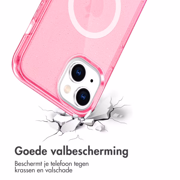 imoshion Sparkle Backcover met MagSafe Apple iPhone 14 - Glitter Roze