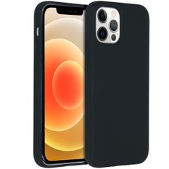 Accezz Liquid Silicone Backcover Apple iPhone 12 Pro Max - Zwart