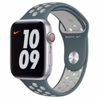 Apple Nike Sport Band Apple Watch Series 1 t/m 9 / SE (38/40/41 mm) | Series 10 / 11 (42 mm) - Hasta/Light Silver