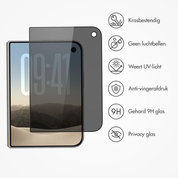 Accezz Gehard Glas Privacy Screenprotector Apple iPhone Duo