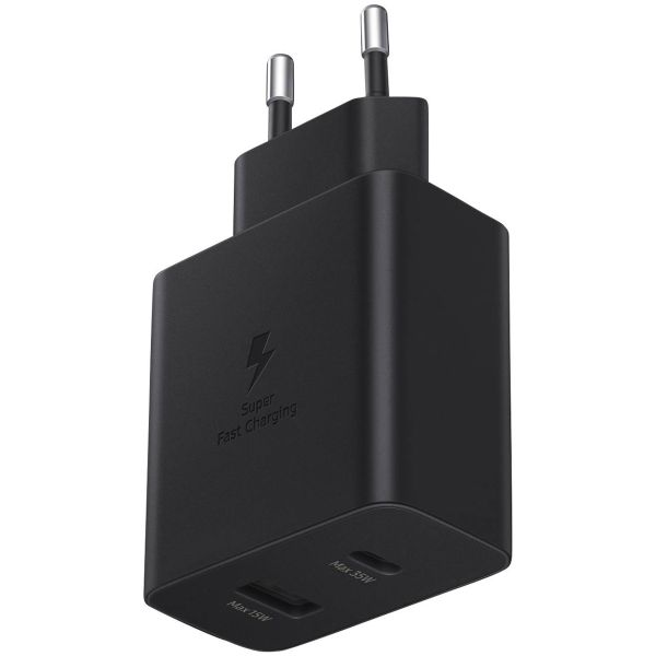 Samsung Originele Power Adapter Samsung Galaxy S10 Plus - Oplader - USB-C en USB aansluiting - Fast Charge - 35W - Zwart