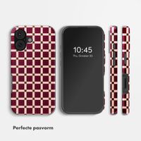 Selencia Vivid Backcover met MagSafe Apple iPhone 17 - Check This Burgundy