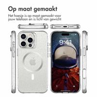 imoshion Clear Glitter Backcover met MagSafe Apple iPhone 16 Pro - Zilver