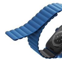 Uniq Revix dubbelzijdig bandje Apple Watch Series 1 t/m 11 / SE / Ultra (44/45/46/49 mm) - Caspian (Blue/Black)