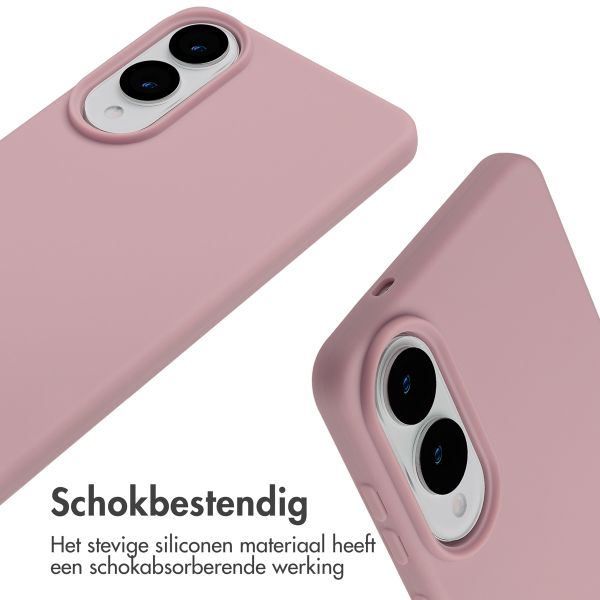 imoshion Siliconen hoesje met koord Samsung Galaxy S25 Edge - Sand Pink