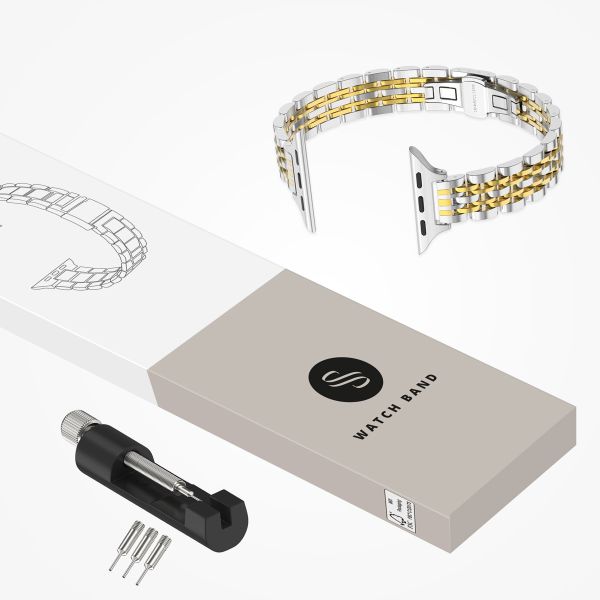 Selencia Slim Steel Jubilee Inspired Link Band Apple Watch | 38/40/41/42 mm - Silver & Gold