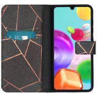 imoshion Design Softcase Bookcase Samsung Galaxy A41 - Black Graphic