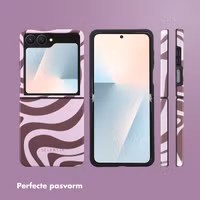 Selencia Vivid Backcover Samsung Galaxy Z Flip 7 - Wavy Swirl Pink Plum