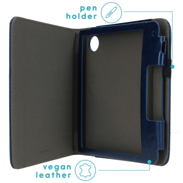 imoshion Vegan Leather Bookcase Tolino Vision 6 - Donkerblauw