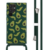 imoshion Siliconen design hoesje met koord Samsung Galaxy S22 Ultra - Avocado Green