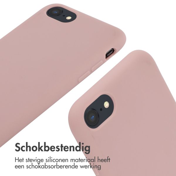 imoshion Siliconen hoesje met koord Apple iPhone SE (2022 / 2020) / 8 / 7 - Sand Pink