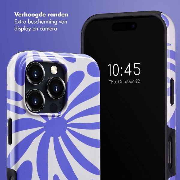 Selencia Vivid Tough Backcover met MagSafe iPhone 16 Pro - Modern Bloom Sapphire Blue