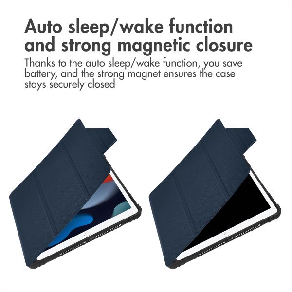 Accezz Rugged Trifold Bookcase Apple iPad 9 (2021) 10.2 inch / iPad 8 (2020) 10.2 inch / iPad 7 (2019) 10.2 inch - Dark Blue