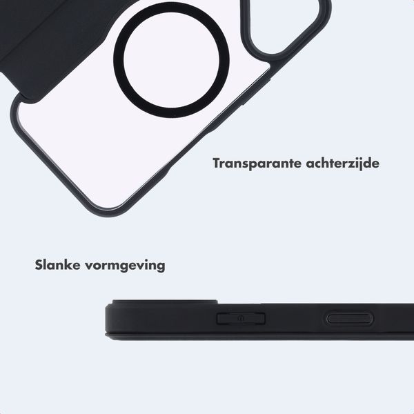 imoshion Transparante Bookcase met MagSafe Apple iPhone 17 - Zwart