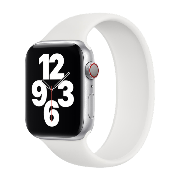 Apple 4 Pack Siliconen solobandje Apple Watch | 44/45/46/49 mm - Maat 11 - White / Canary Yellow / Storm Blue / Pistachio