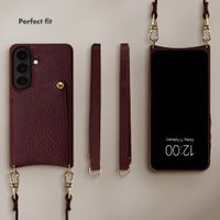 Selencia Nova Phone Case with Cord and Card Holder Samsung Galaxy S26 - Bold Burgundy