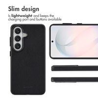 Accezz Leather Back Cover with MagSafe Samsung Galaxy S26 - Onyx Black
