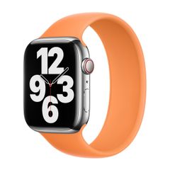 Apple Siliconen solobandje Apple Watch | 44/45/46/49 mm - Maat 7 - Marigold