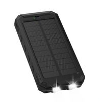 imoshion Solar Powerbank met Zonnepaneel - Quick Charge en Power Delivery - 10.000 mAh - Zwart