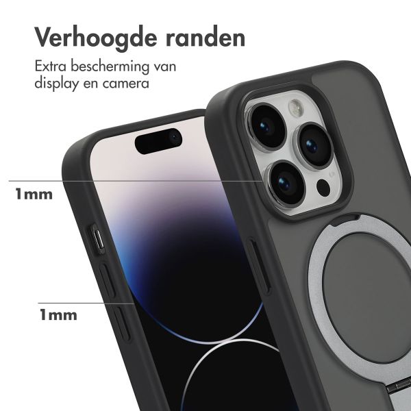 Accezz Ring Stand Backcover met MagSafe Apple iPhone 14 Pro - Zwart