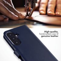 Selencia Genuine Leather Book Case Samsung Galaxy S26 FE - Blue