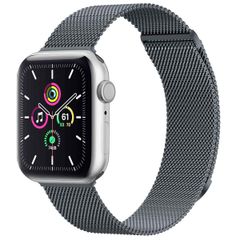 imoshion Milanees magnetisch bandje Apple Watch Series 1 - 9 / SE (38/40/41 mm) | Series 10 / 11 (42 mm) - Maat M - Donkergrijs