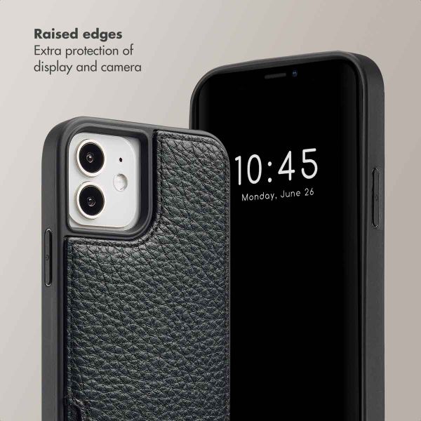 Selencia Nova Phone Case with Cord and Card Holder Apple iPhone 12 (Pro) - Black