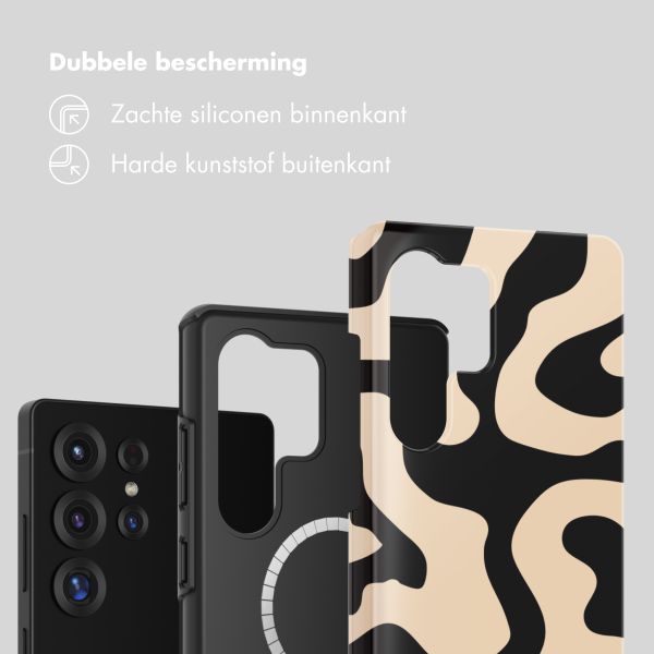 Selencia Vivid Backcover met MagSafe Samsung Galaxy S25 Ultra - Art Wave Black