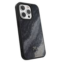 Woodcessories Bumper Case MagSafe iPhone 15 Pro Max - Stone Camo Gray Black