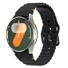 imoshion Wave Silicone Band Samsung Galaxy Watch 4 / 5 / 6 / 7 / FE (20 mm) - Black