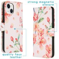 imoshion Design Softcase Bookcase iPhone 14 - Blossom