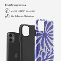 Selencia Vivid Tough Backcover iPhone 11 - Modern Bloom Sapphire Blue